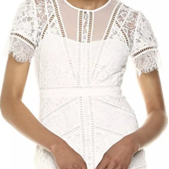 French Connection Chante White Lace dress - Picture 4 of 10